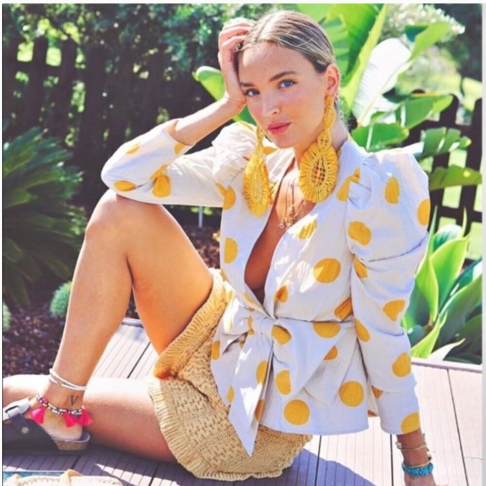 Zara Polka Dot Bow Shirt Blogger’s Fav Size XS NEW WITH TAG!